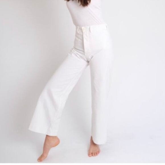 Jesse Kamm Sailor pants cream wide leg canvas XXS - Picture 9 of 9